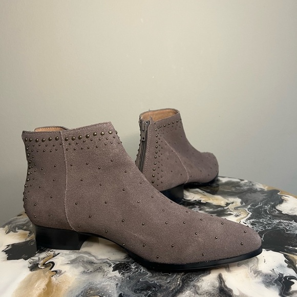Bettye Leather Suede Studded Ankle Boot - Picture 7 of 11